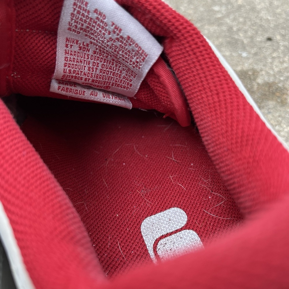 Nike Air Force 1 Sneakers Men's 8 Grey Varsity Red Y2K Low Top Basketball Shoes - Picture 11 of 16